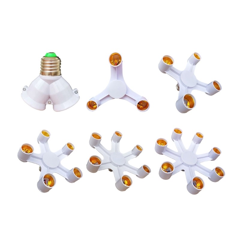 2/3/4/5/6/7 in 1 Light Bulb Socket Splitter, E27 Light Socket Adapter Conventer