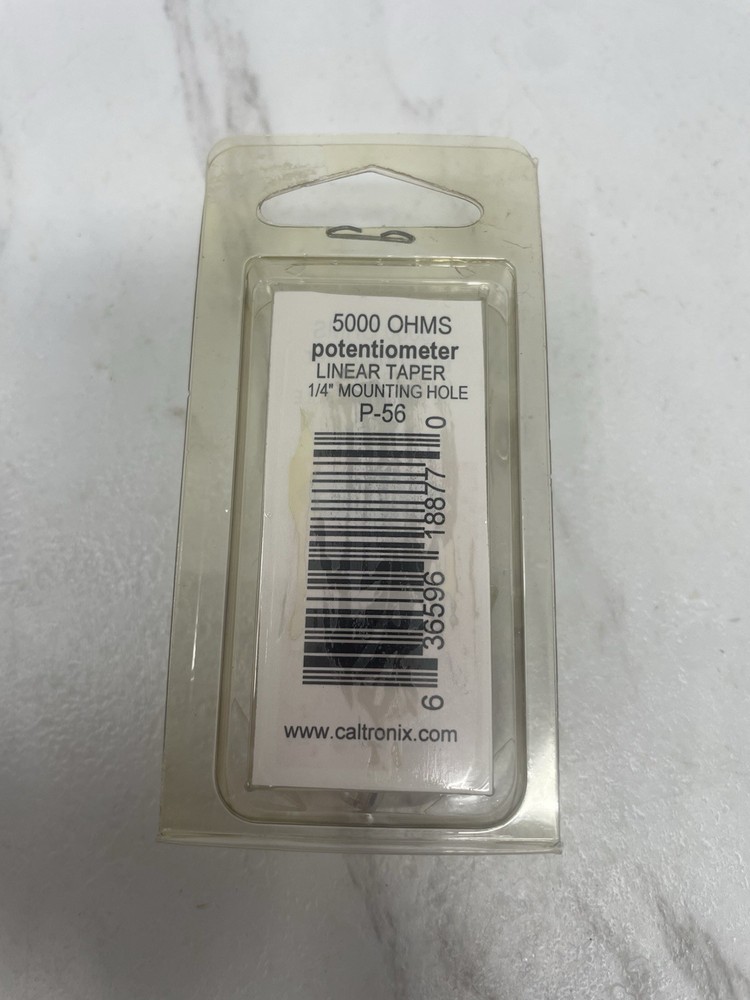 Caltronics 5000 Ohms Potentiometer Linear Taper 1/4 Mounting Hole P-56