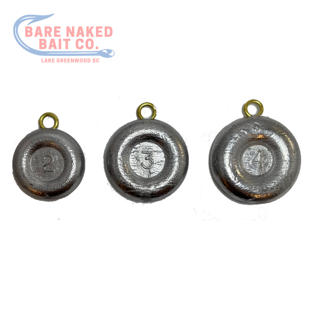 Coin Disc River Sinker Weights 2oz/3oz/4oz