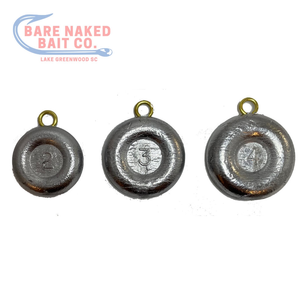 Coin Disc River Sinker Weights 2oz/3oz/4oz
