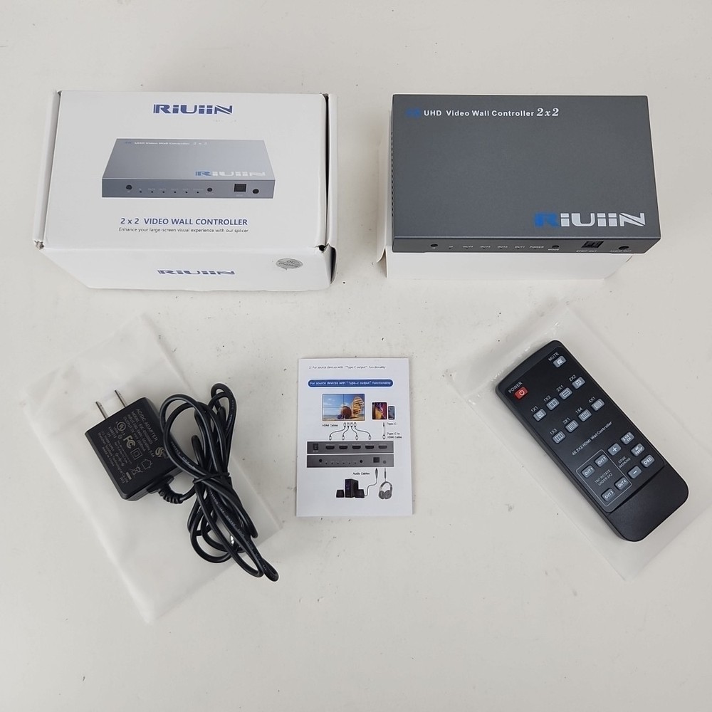 Video Wall Controller 2x2 HDMI 4K Input TV Wall Controller 12 Modes By Riuiin