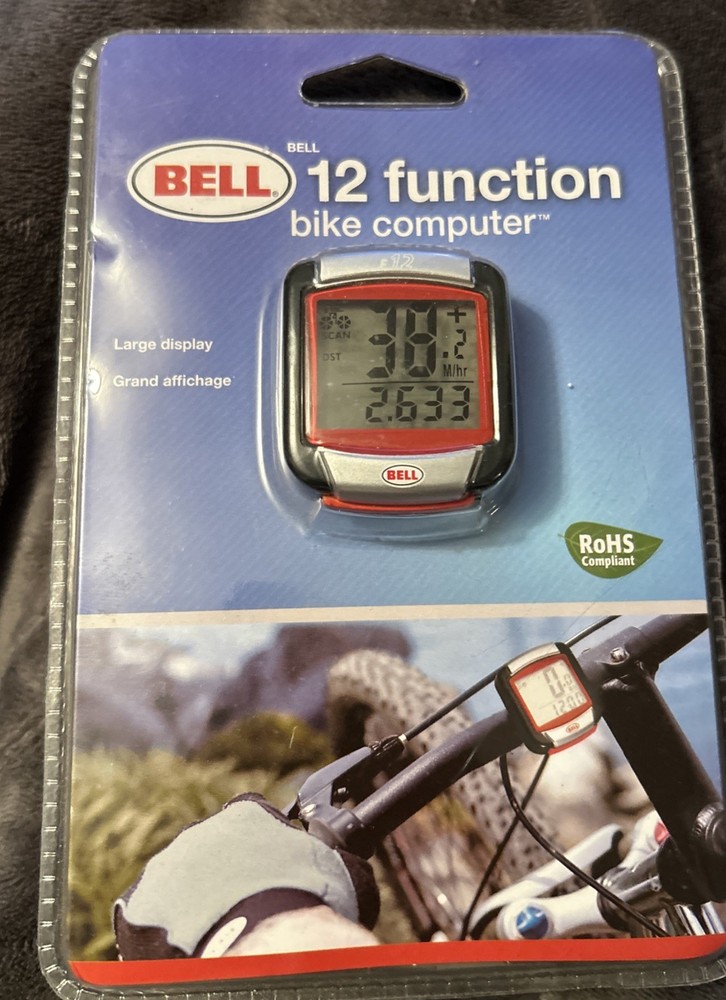 BELL Bicycle Bike Computer 12 Function Large Display Odometer Clock Timer Sealed