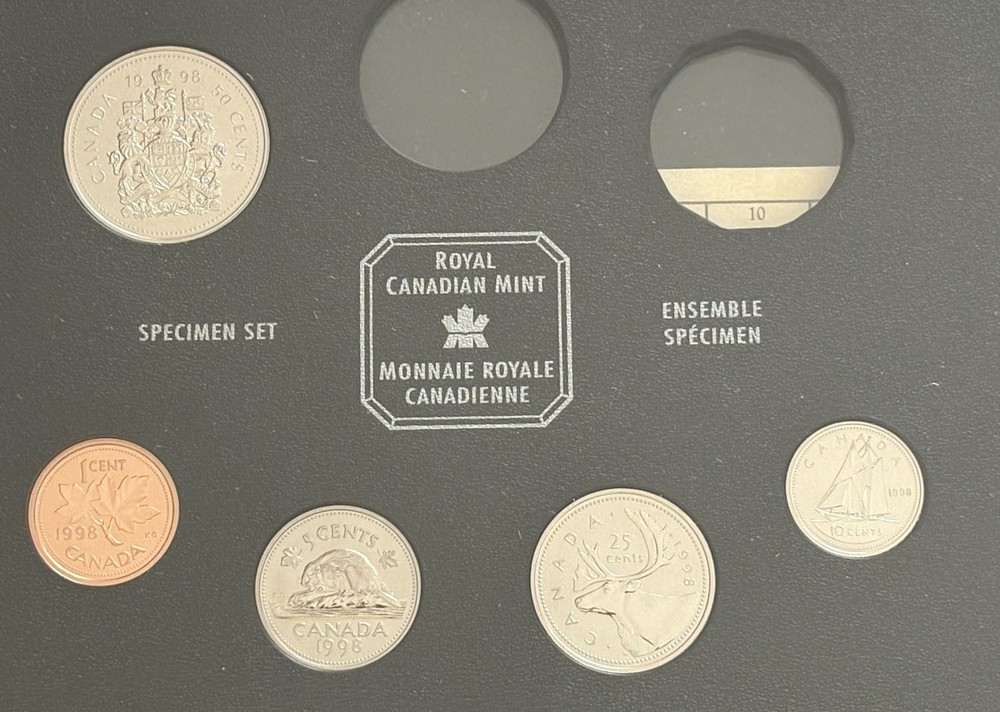 1998 Canada Specimen 7 Coin Set With Box & COA