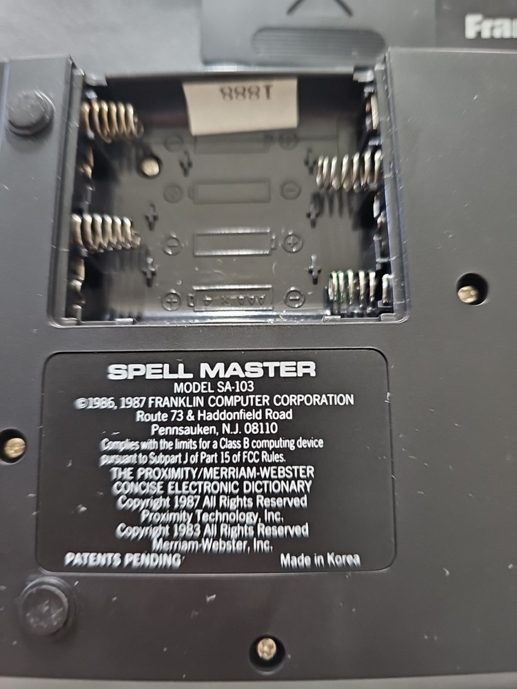 VTG FRANKLIN Spell Master SA-103 Tested