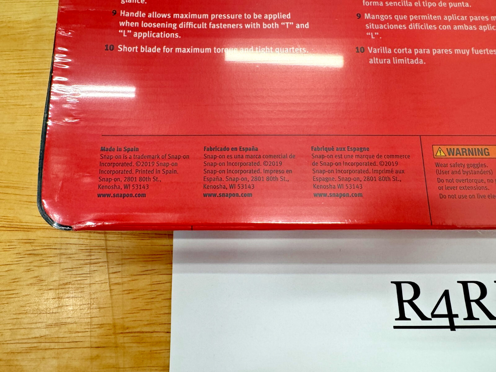 Snap-on Tools SPAIN NEW 8pc Metric SOFT GRIP T HANDLE Hex ALLEN Set AWSGM800A