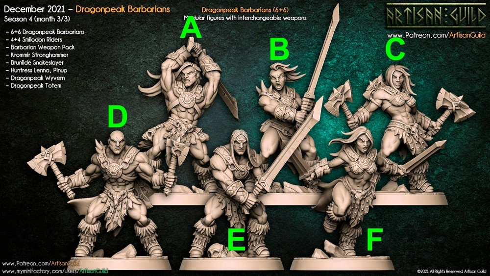 Dragonpeak Barbarians (modular) | D&D | Pathfinder | Fantasy | AoS