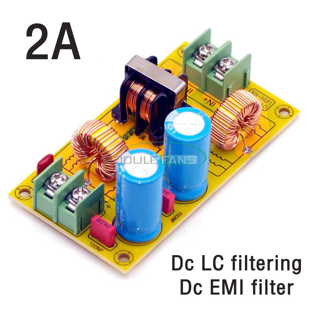 2A/4A/10A/20A DC 50V Power Filter EMI Module Audio High Frequency Filter Board-