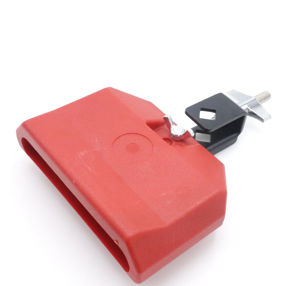 5" Red Jam Block with Adjustable Mounting Bracket, Plastic Percussion Instrumen