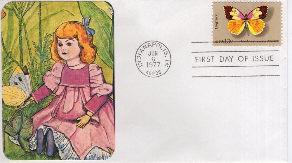 GIRL WITH BUTTERFLY ON HER HAND  - 1977 - DC3465