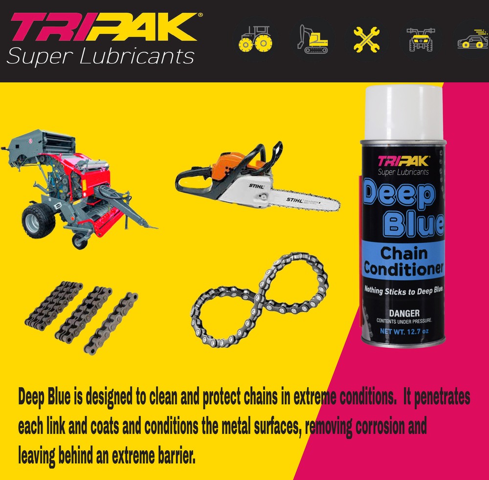 TRIPAK Deep Blue Chain Conditioner - Advanced Anti-Wear Formula (5 Pack)