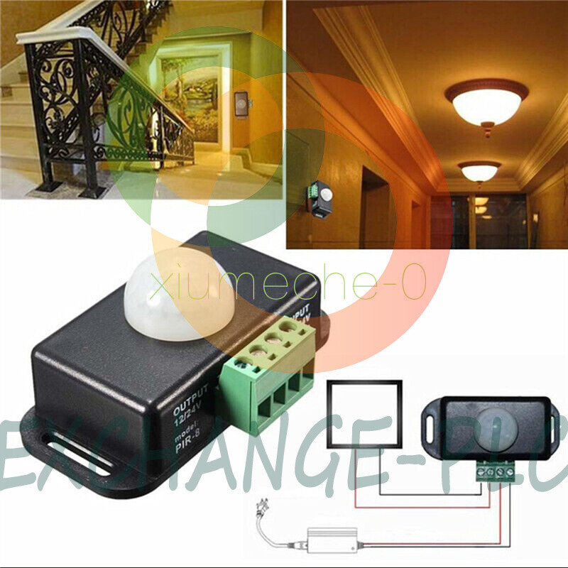 Automatic DC 12V-24V 8A Infrared PIR Motion Sensor Switch For LED light Stylish