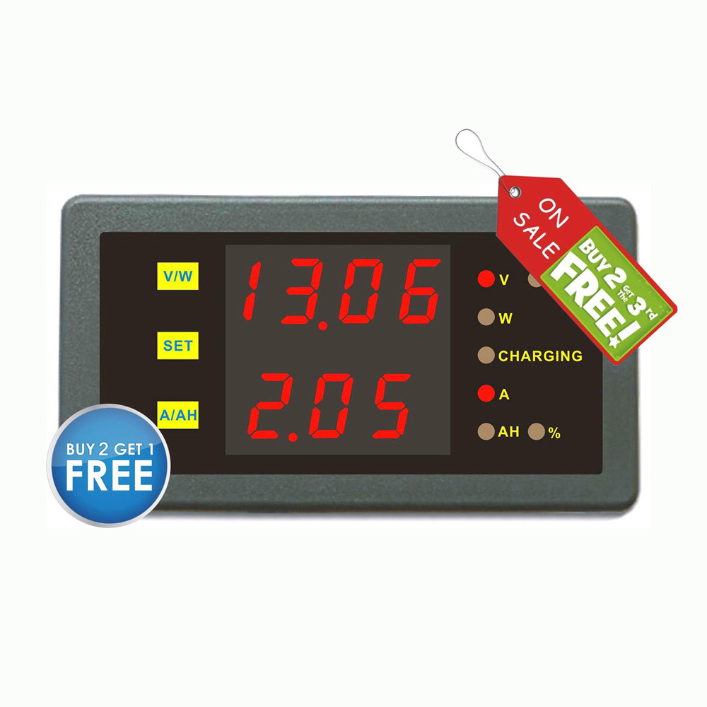 Battery Indicator 90V 30A Volt Amp Capacity Power Combo Meter Charge Discharge