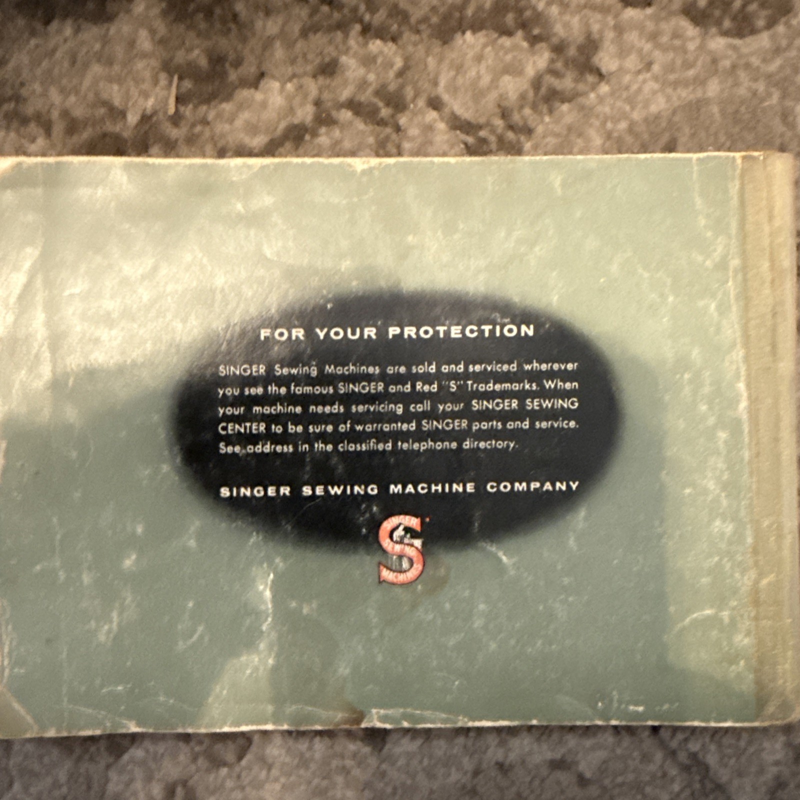 Instructions Book For SINGER SEWING MACHINE MODEL 319