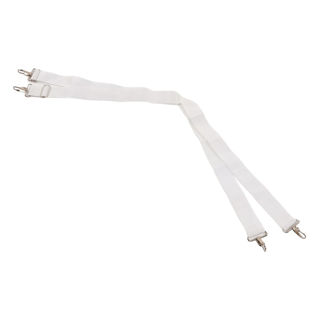 Adjustable White Bass Drum Strap Elastic Comfortable Double Shoulder Belt For Dr