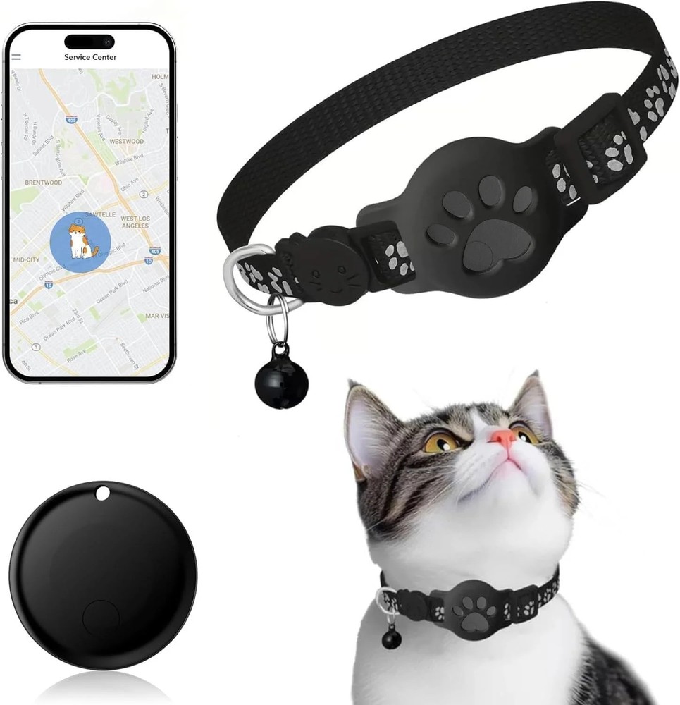 Pet Tracker,GPS Collar for Cats (Android Only) Smart tag,Waterproof Compatible w