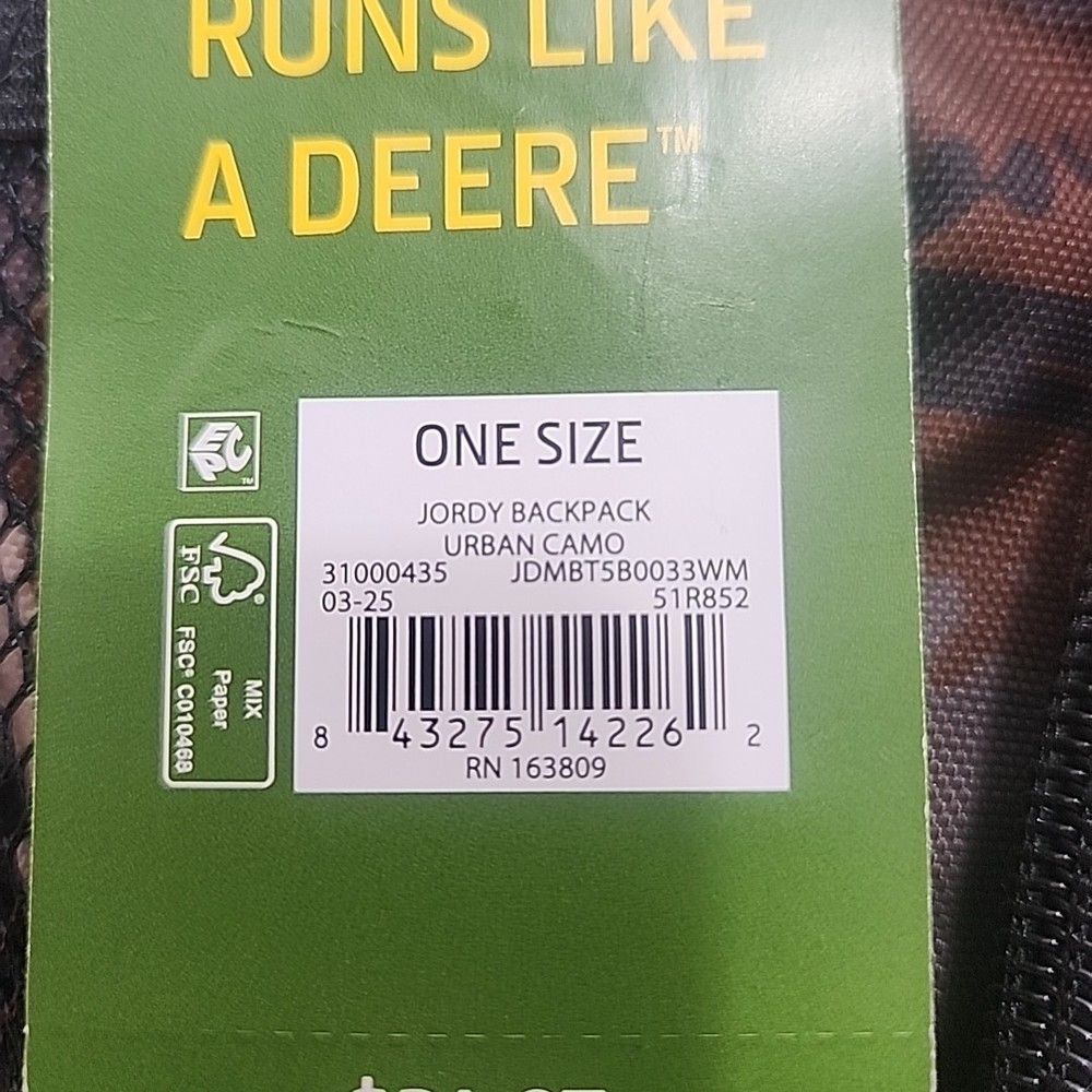 John Dear One Size Jordy Backpack padded back hydration pocket [137]