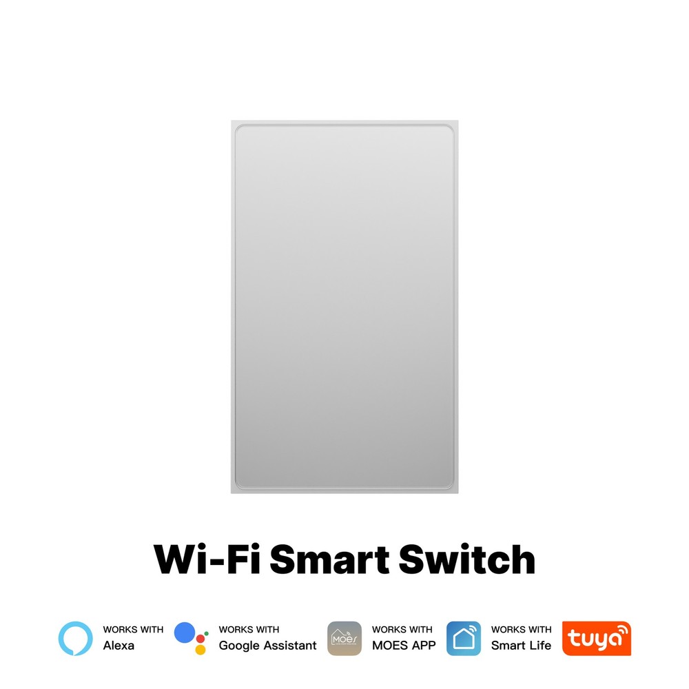 MOES WiFi Smart Light Switch Wall Full Touch Glass Alexa Google App Remote/Timer