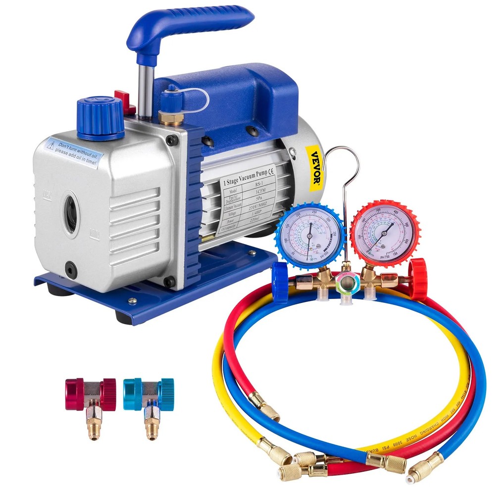 1.8-4.8CFM Refrigerant Vacuum Pump Kit Refrigerant Control Tools Single Stage