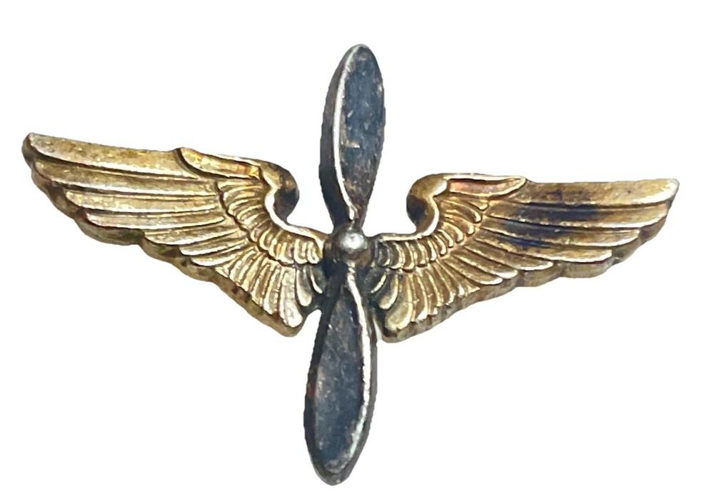 ORIGINAL WWII US ARMY AIR CORPS FORCE OFFICER RANK INSIGNIA STERLING SILVER