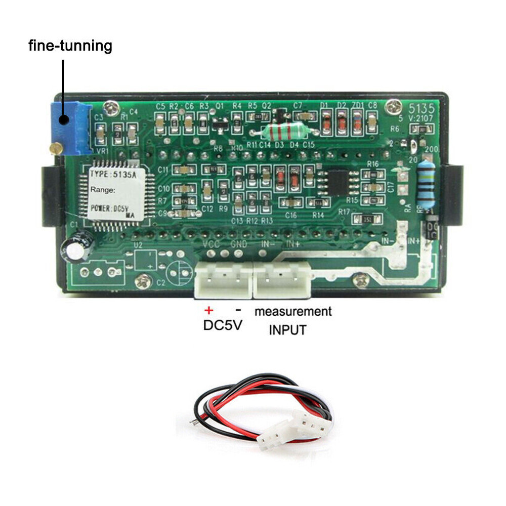 DC 100mA Red LED Digital Display Ammeter Panel Digit Current Meter 0-100mA DC