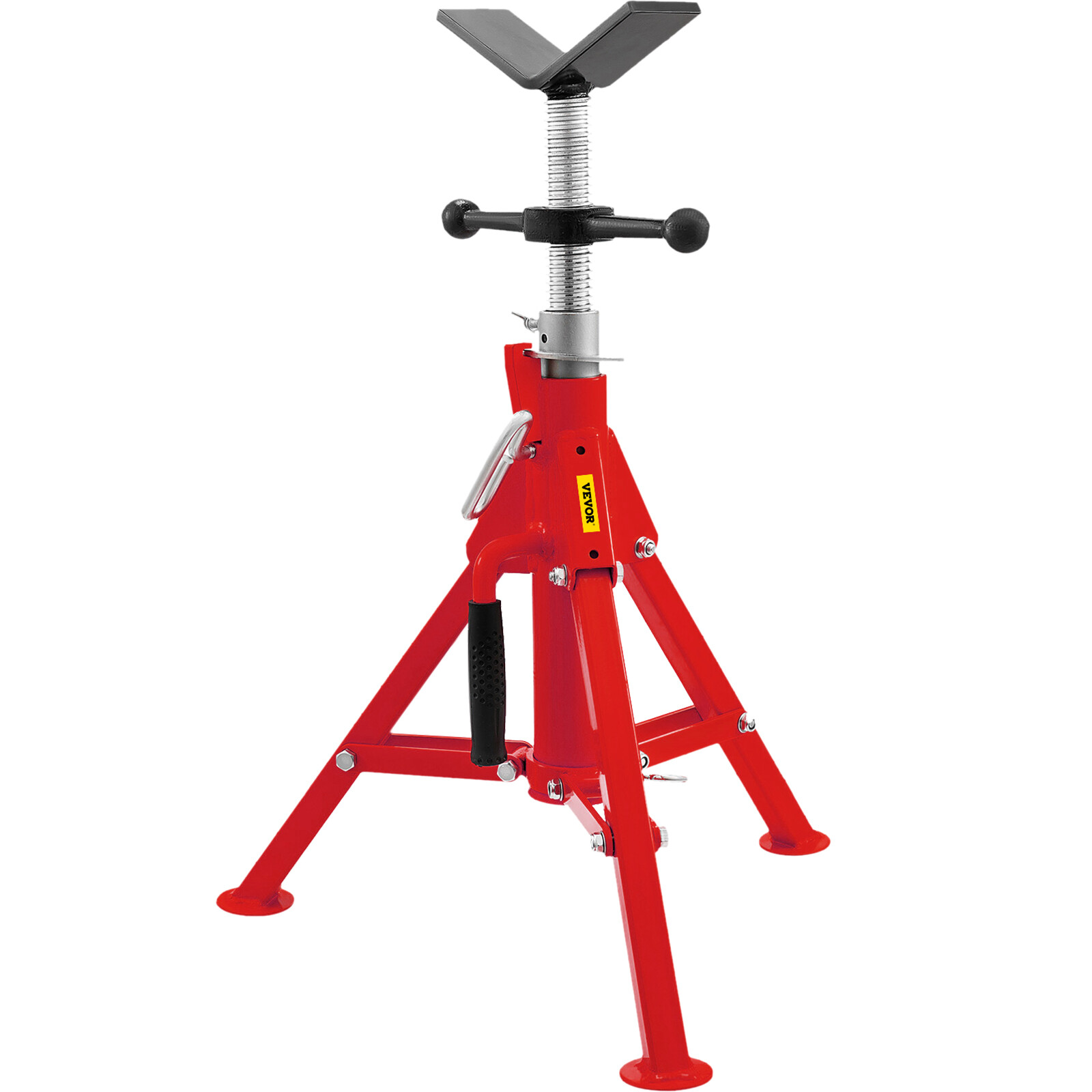 VEVOR V-Head Pipe Stand Folding Tripod Adjustable Height 20"-37" 2500Lb Steel