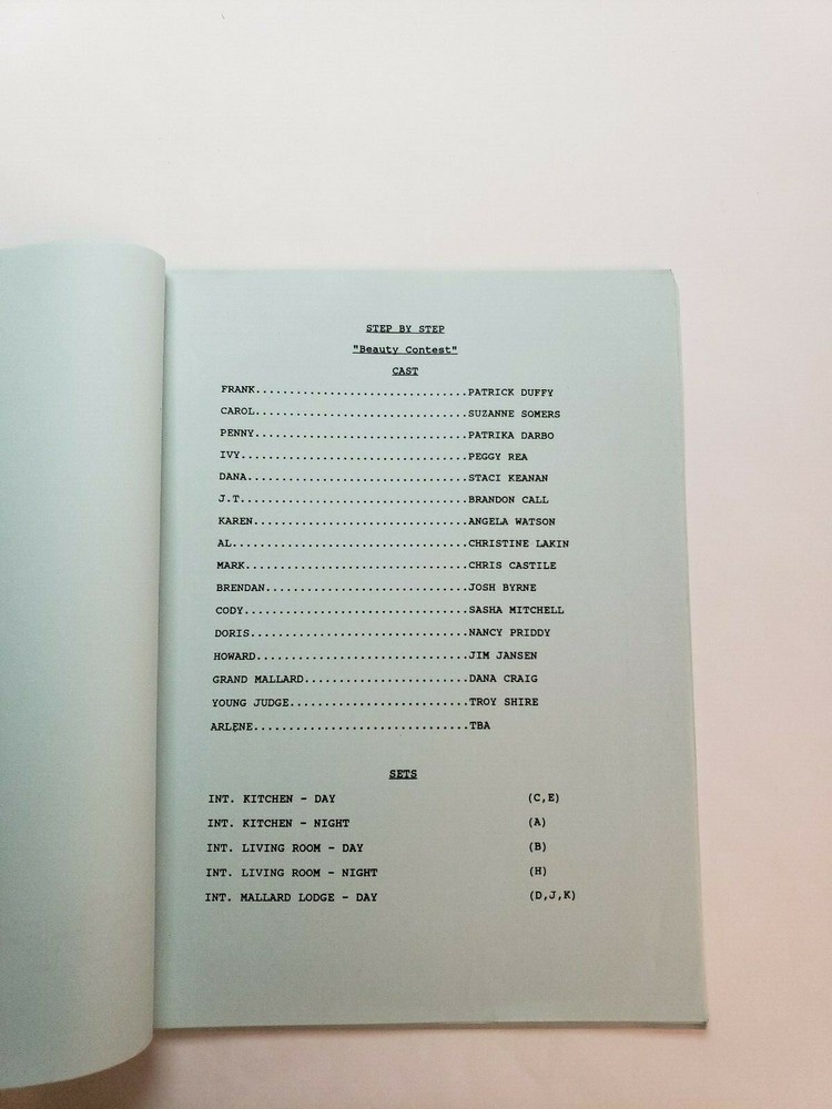 STEP BY STEP / Sally Lapiduss & Pamela Eells 1992 TV Script, "Beauty Contest"