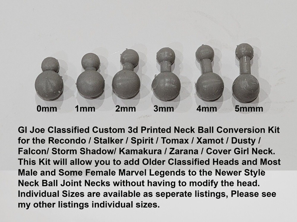 GI Joe Classified 3d Print Tomax Neck Ball Conversion Please Read Description!