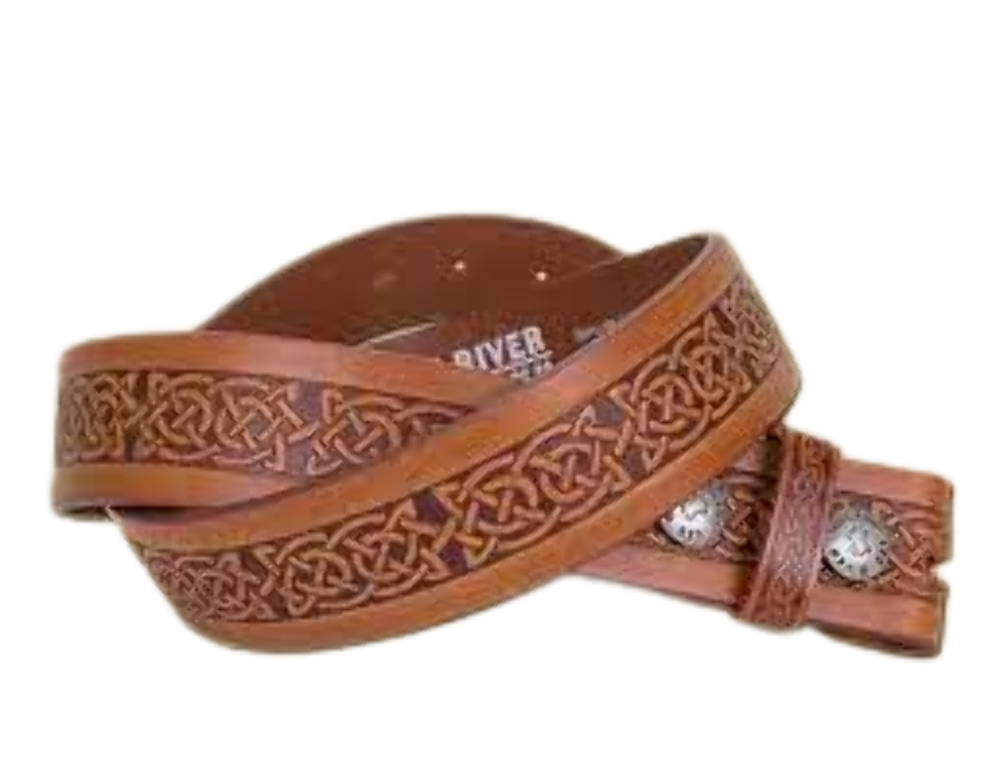 Lee River Leather Setanta Celtic Knot Belt