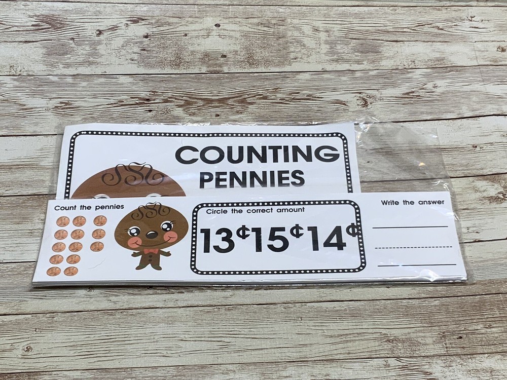 Gingerbread Boy - Themed Learning Centers - Counting Pennies - Laminated #