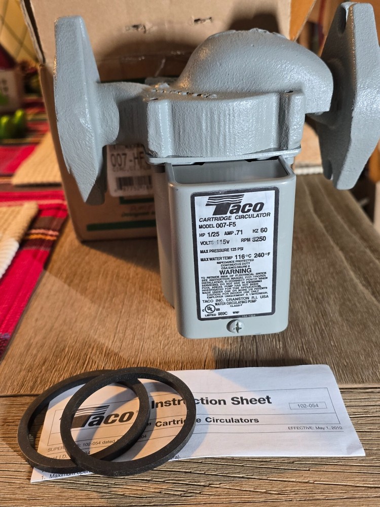 Taco 007-HF5 Circulator Pump "Gray"