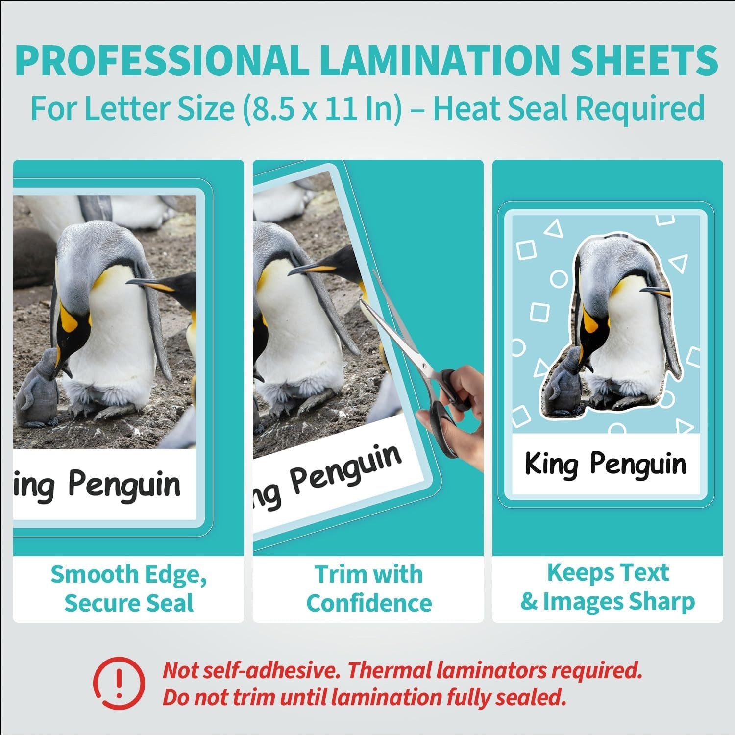 Ultra Clear Glossy Laminating Sheets, Letter Size, Heat Seal