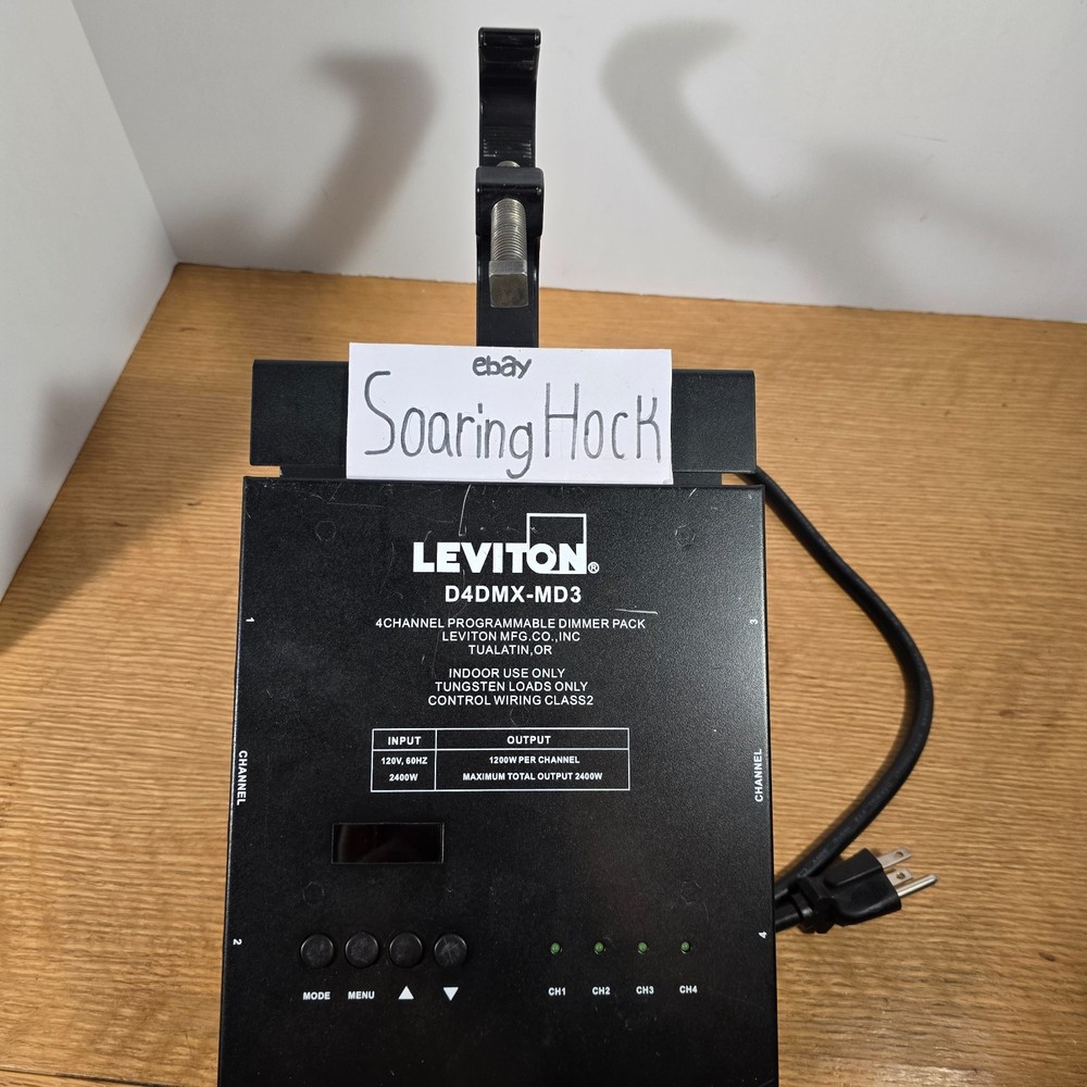 Leviton D4DMX-MD3 4-Channel Programmable Dimmer Pack CG01XXF