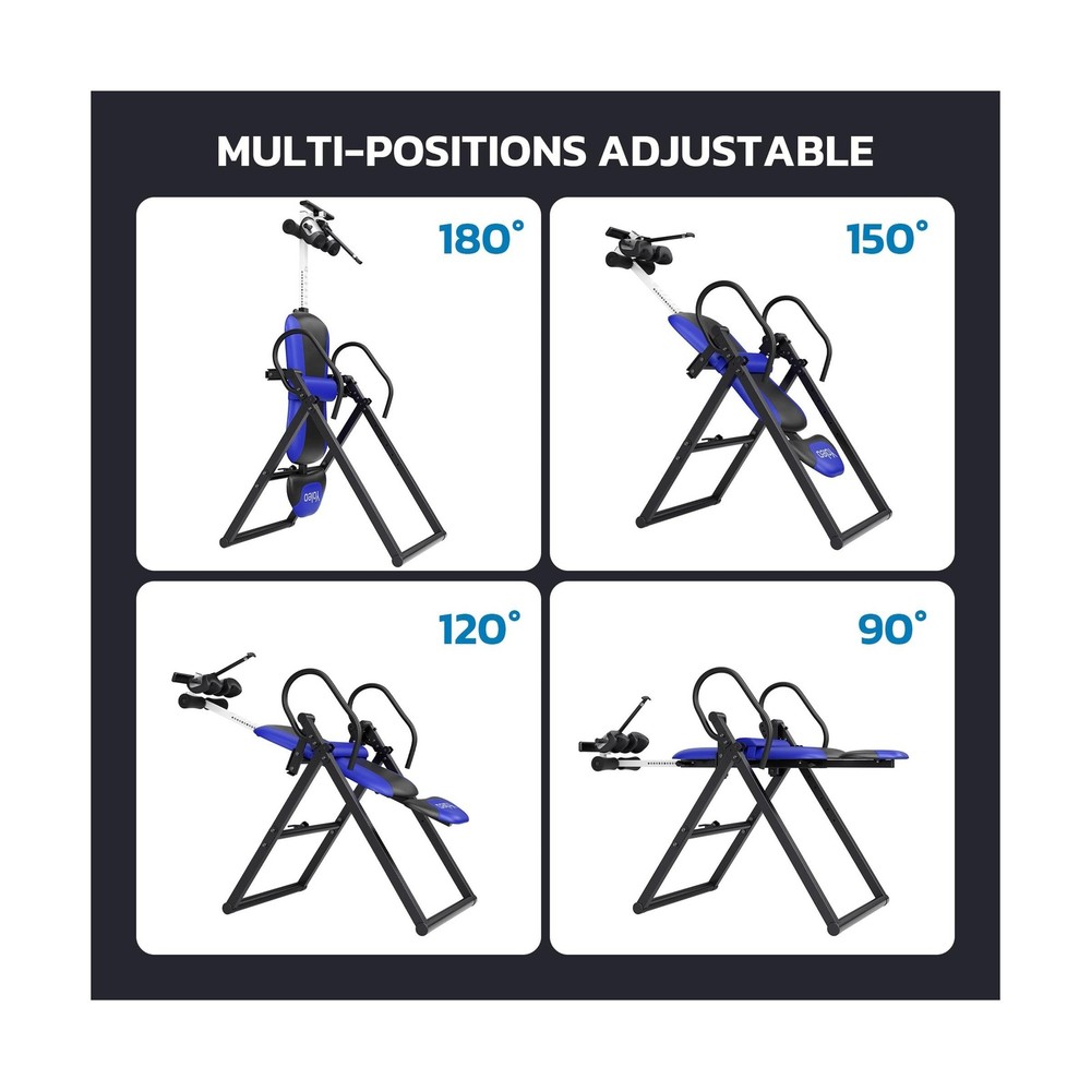 YOLEO Inversion Table for Back Pain 2026 Foldable Inversion Table w/ Removabl...