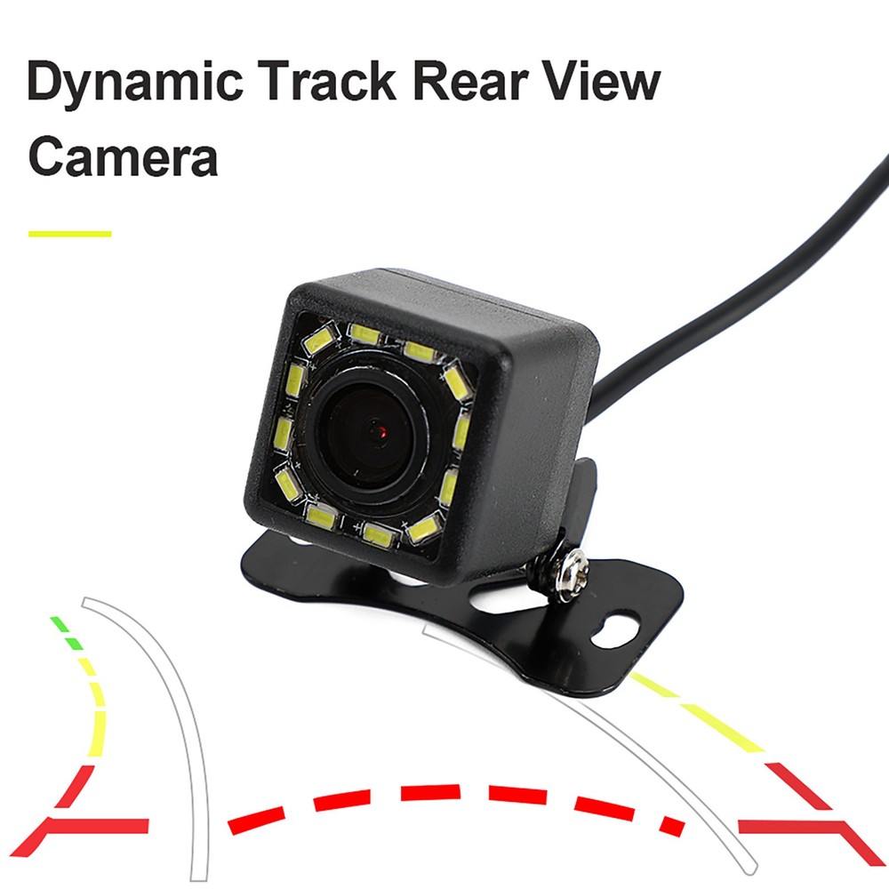 150º Dynamic Trajectory Car Rear View Reverse Backup Parking Camera Night View,