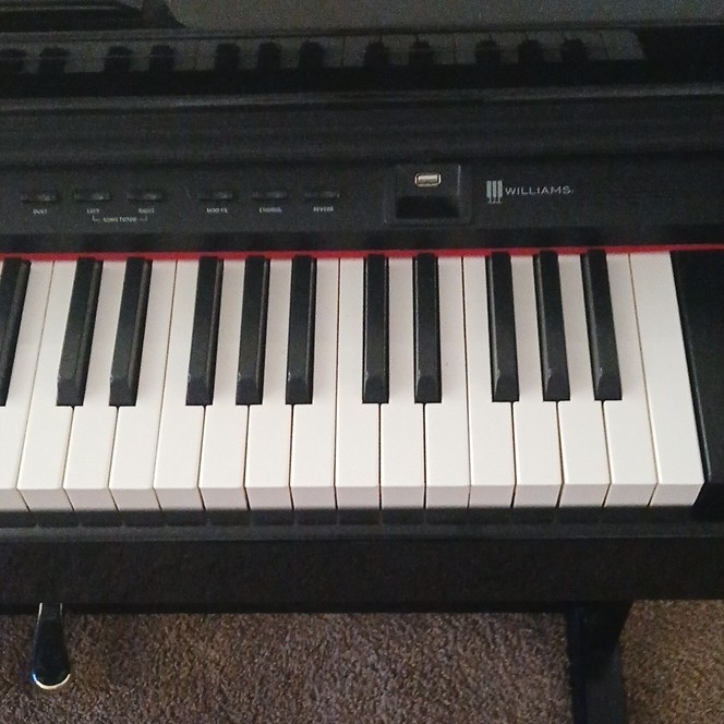 Williams Overture 2 88-Key Digital Piano with 3 Pedals, Black