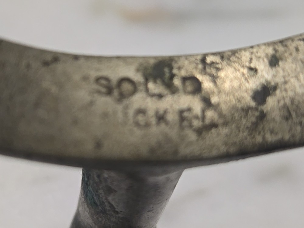 Vintage Solid Nickel Leather Spur