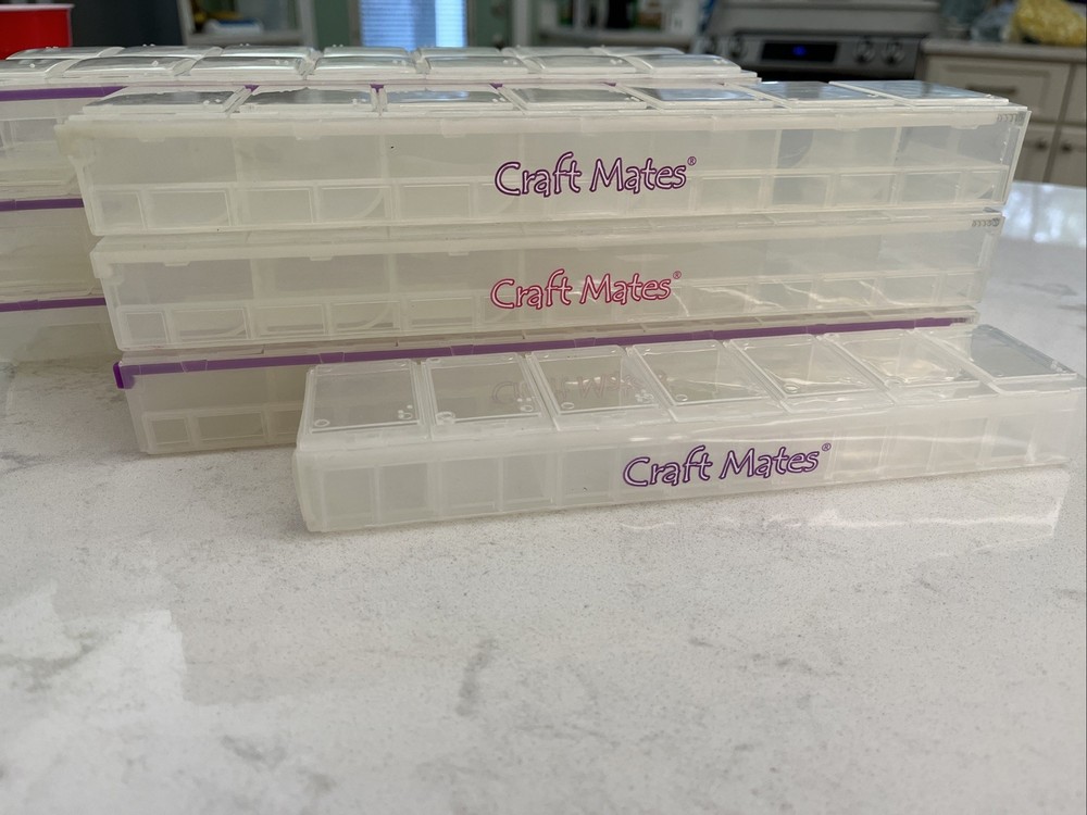 Craft Mates Storage Cases, 3 Doubles Row, 3 Single Row Lockable Storage Boxes