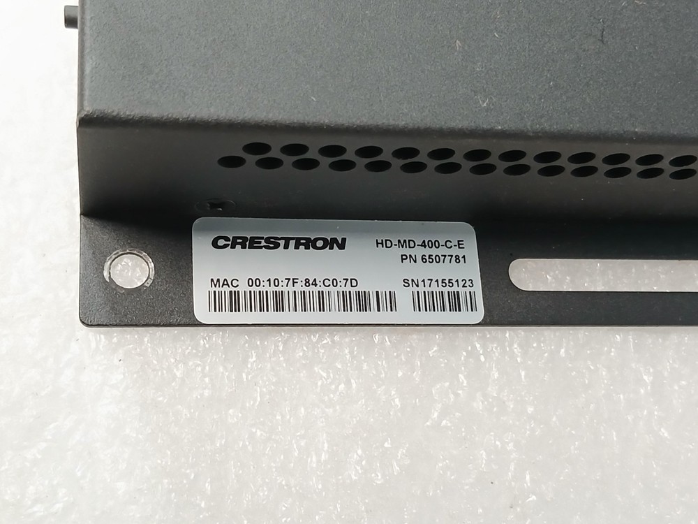 Crestron HD-MD-400-C-E Multiformat HDMI Transmitter & Receiver Set Tested w/ PSU