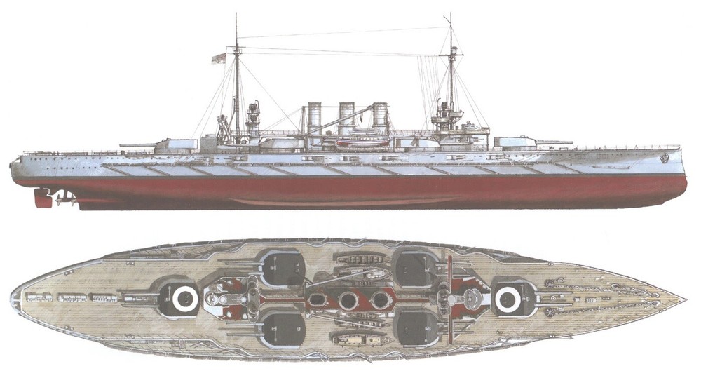 1/700 Sms Battleship Hergren Unassembled Model
