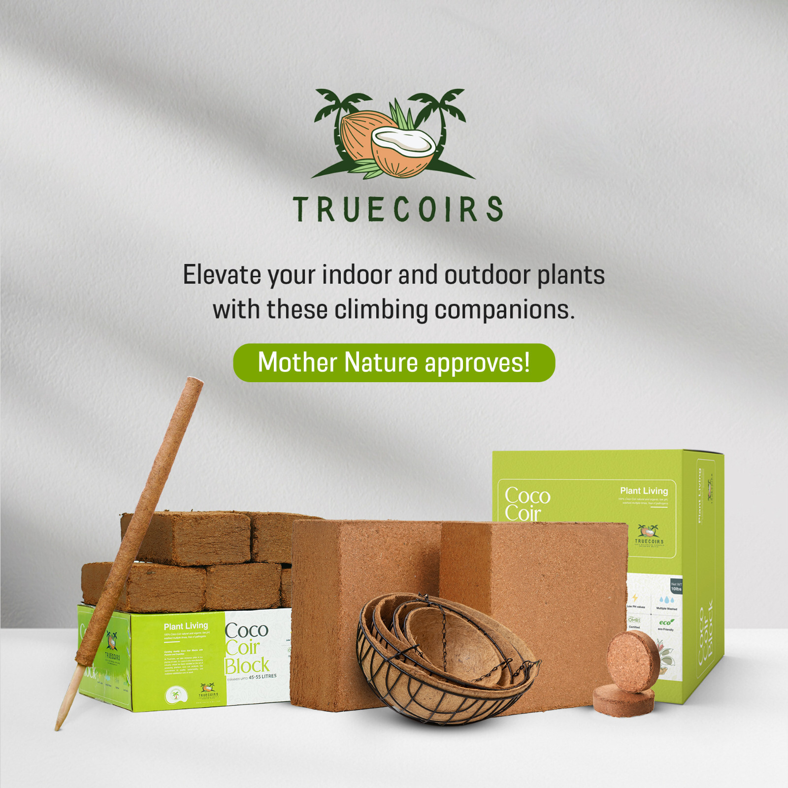 10LB CocoCoir Block Coconut Fiber Potting Soil Plant Organic Growing Media