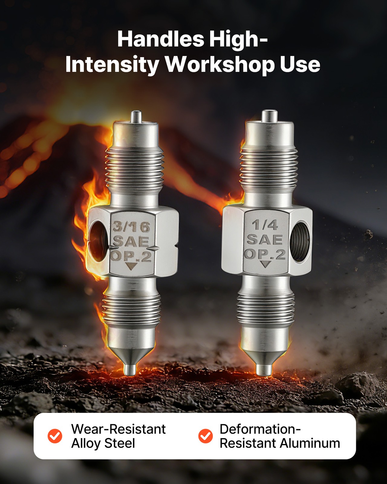 VEVOR Brake Line Flaring Tool 45° Single & Double Flare for 3/16" 1/4" Tubing