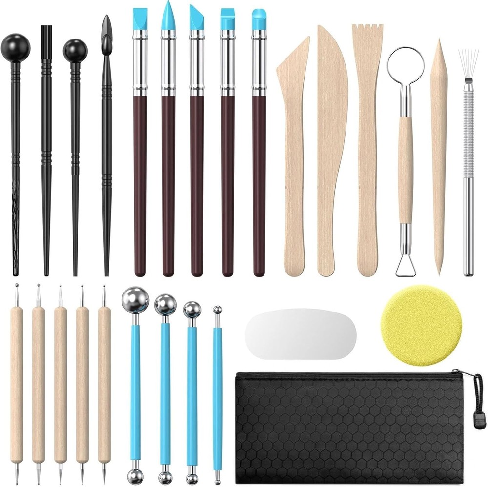 Pottery Tool Set 27Pcs Clay Sculpting Kit