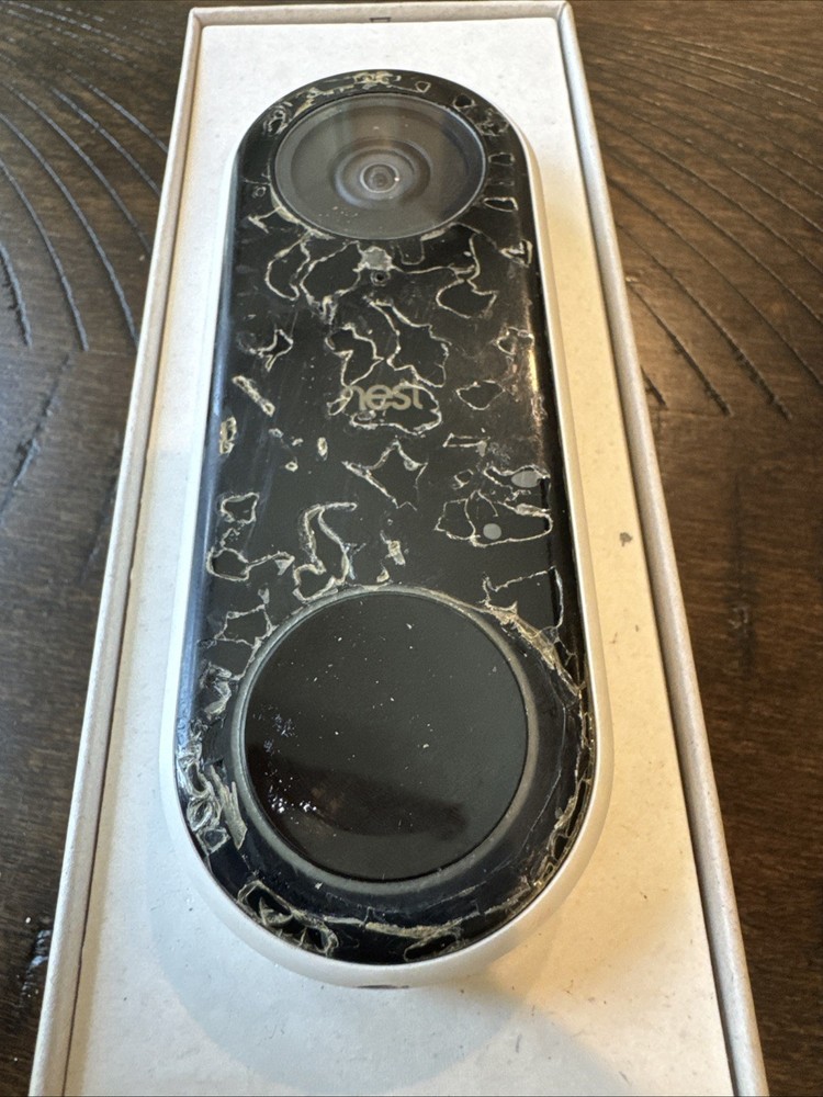 Google Nest Hello Video Doorbell A0077 w/ Riser + Angle Riser E358912