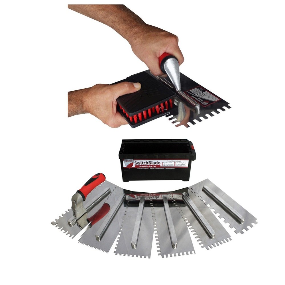 RTC SwitchBlade 6-Piece Plastering Trowel Kit with Trowel Brush Bundle