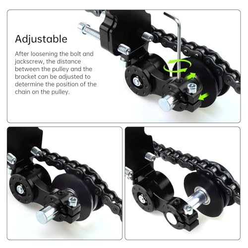 Windance Adjuster Chain Tensioner for Motorcycle Chopper ATV () Black