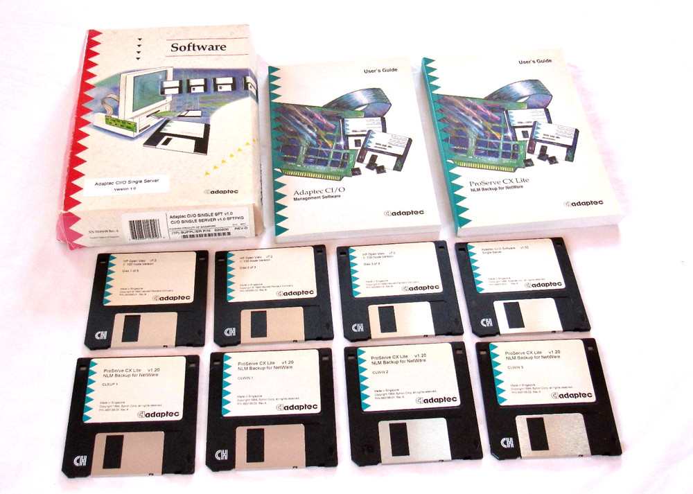 Vintage Adaptec Software,  Manuals,  Disks