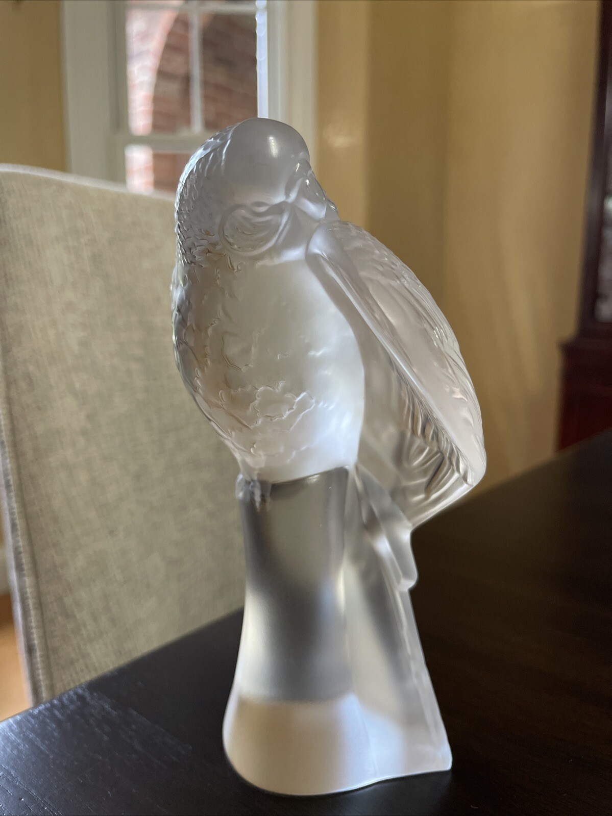 Lalique France Crystal Perruche Parakeet Bird Figurine- MINT