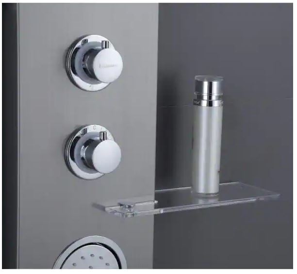 ELLO & ALLO 53" 2-Jet LED Rainfall Mist Head Hand Shower Panel System