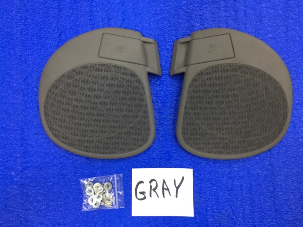 97-05 BUICK CENTURY REGAL REAR SHELF SPEAKER GRILL COVERS GRAY SET OEM