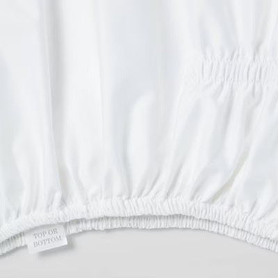 King 400 Thread Count Performance Fitted Sheet White - Threshold
